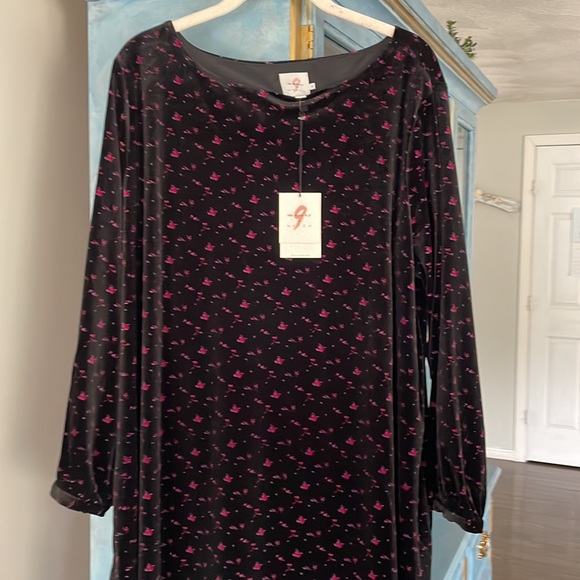 the nines by hatch floral dress velvet swing floral dress XL - Picture 5 of 7